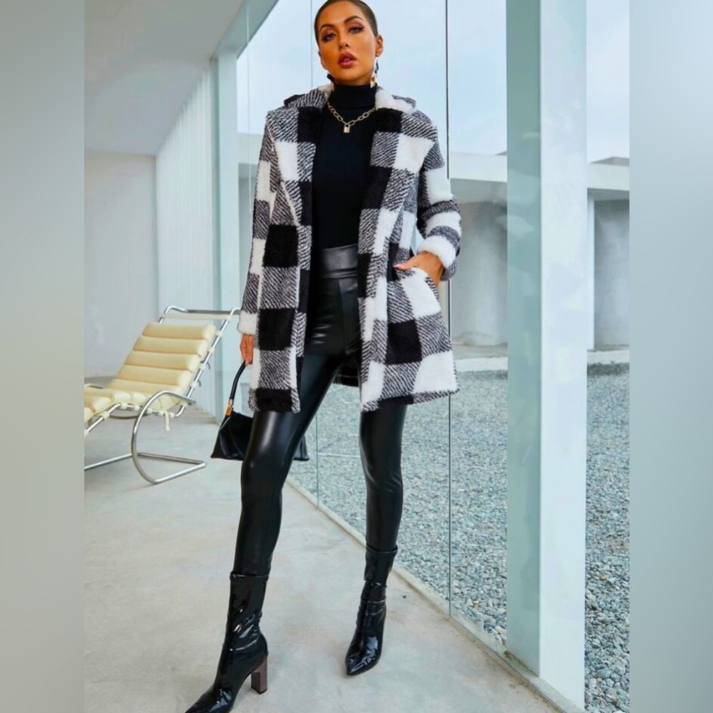 Buffalo Plaid Teddy Coat